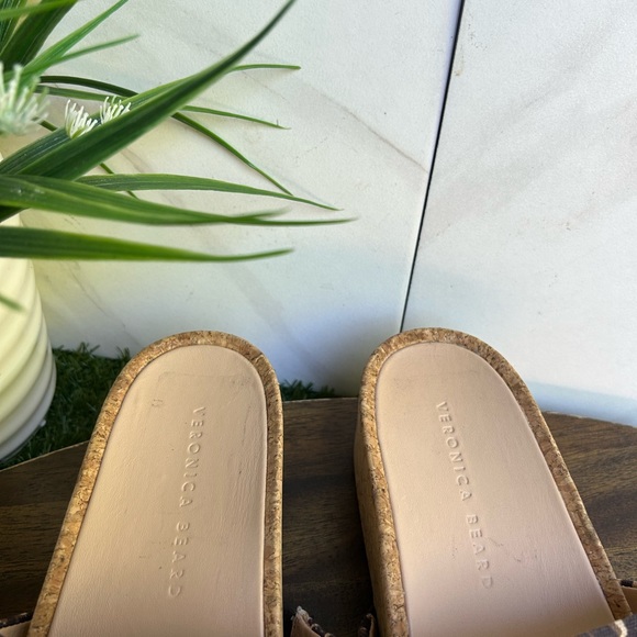 Veronica Beard Dresdyn Leopard sandals size 8 women platform slides - Picture 7 of 10